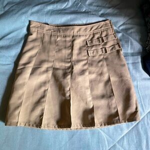 French Toast Khaki Mini Skirt